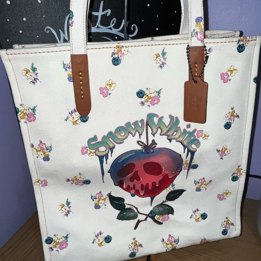 Coach Disney X Snow White Poison Apple Tote Floral